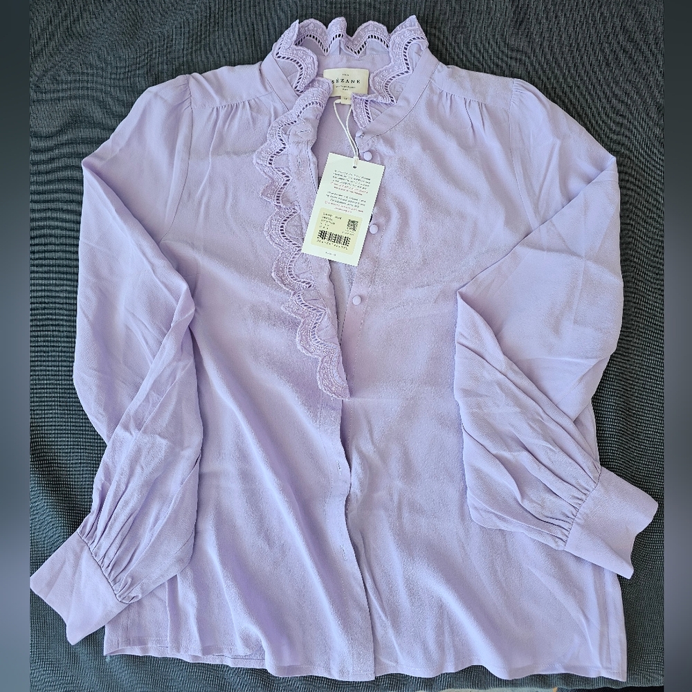 Sezane Chlo Shirt Lavande - Size 36